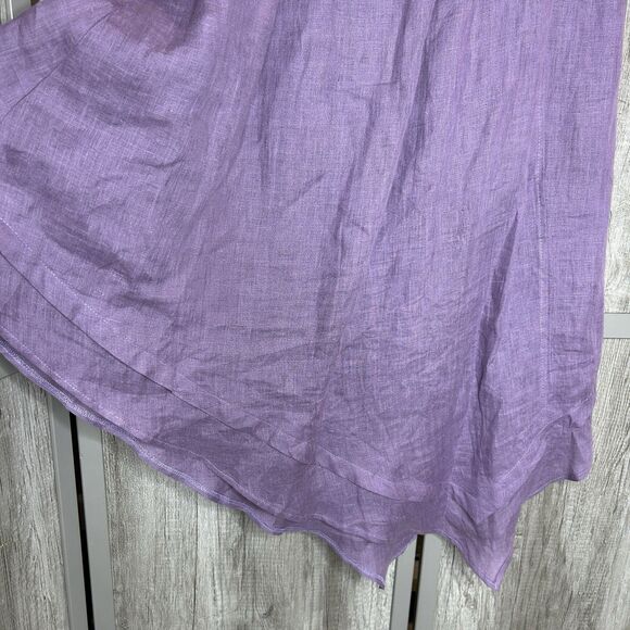 Heydari Skirt Women XL Bohemian Lagenlook Funky Asymmetrical Hem Purple Color - Picture 7 of 8